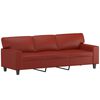 vidaXL Ensemble de canap&eacute;s 3 pcs oreillers et coussins Rouge bordeaux