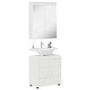 vidaXL Ensemble de mobilier de salle de bain TULUM Blanc brillant