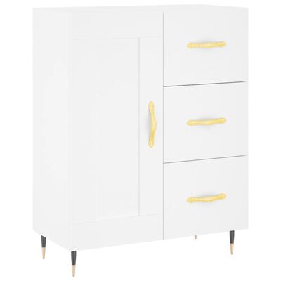 vidaXL Buffet haut Blanc 69,5x34x180 cm Bois d'ingénierie