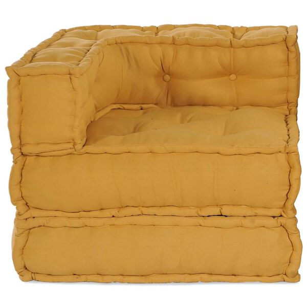 vidaXL Canap&eacute; modulaire jaune 70x70x54 tissu
