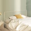 vidaXL T&ecirc;te de lit de remplacement m&eacute;tal blanc 180 cm