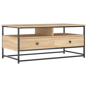 vidaXL Table basse ch&ecirc;ne sonoma 100x51x45 cm bois d'ing&eacute;nierie
