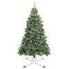 vidaXL Support de sapin de Noël blanc 61x61x15,5 cm