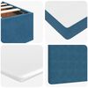 VidaXL Cadre de lit ottoman avec matelas bleu fonc&eacute; 160x200 cm velours