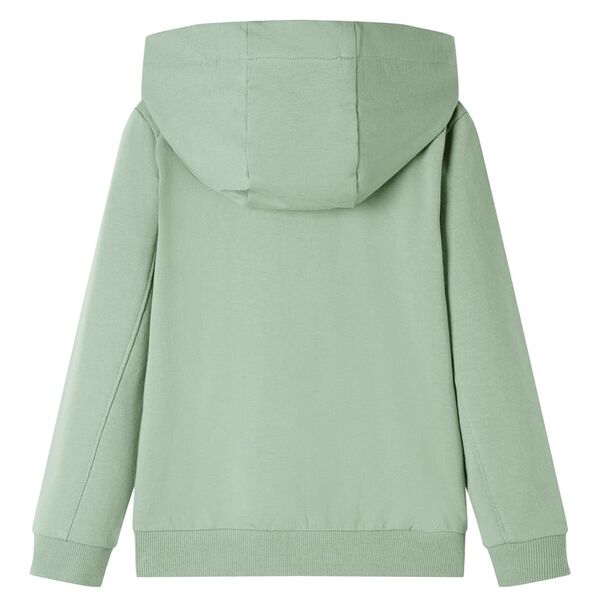 Sweat-shirt &agrave; capuche et fermeture &eacute;clair pour enfants kaki clair 104