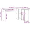 vidaXL Bureau Bois Ancien 142 x 102 x 73 cm Bois d'ingénierie
