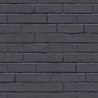 Noordwand Papier peint Good Vibes Chalkboard Brick Wall Noir et gris