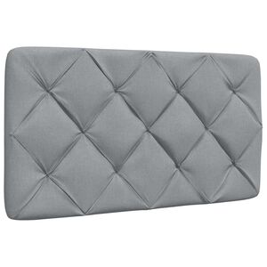 vidaXL Coussin de t&ecirc;te de lit gris clair 80 cm tissu