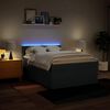 vidaXL Sommier &agrave; lattes de lit avec matelas Bleu 160x200 cm Tissu