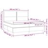 vidaXL Sommier &agrave; lattes de lit matelas et LED Marron fonc&eacute; 200x200 cm