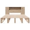 vidaXL Lit biblioth&egrave;que sans matelas 160x200 cm bois massif