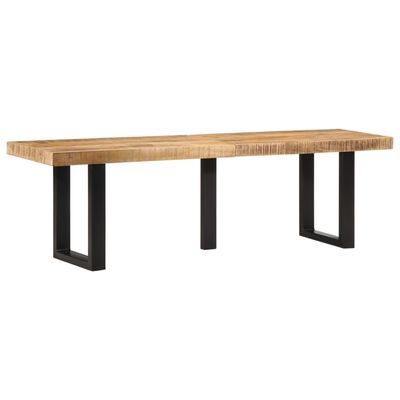 vidaXL Banc 160 cm bois de manguier brut massif et acier