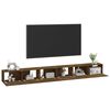 vidaXL Ensemble de meubles TV 3 pcs Ch&ecirc;ne fum&eacute; Bois d'ing&eacute;nierie