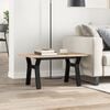 vidaXL Table basse cadre en Y 80x50x40 cm bois de pin massif et acier