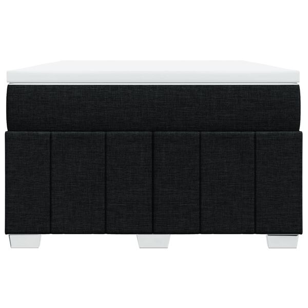 vidaXL Sommier &agrave; lattes de lit avec matelas Noir 120x200 cm Tissu