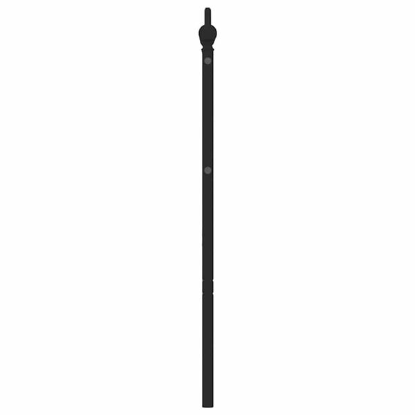 vidaXL T&ecirc;te de lit de remplacement m&eacute;tal noir 180 cm