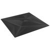 vidaXL Panneaux muraux 12 pcs noir 50x50 cm XPS 3 m&sup2; &eacute;toile