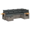 vidaXL Salon de jardin 6 pcs avec coussins gris r&eacute;sine tress&eacute;e