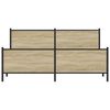 vidaXL Cadre de lit en m&eacute;tal sans matelas ch&ecirc;ne sonoma 183x213 cm