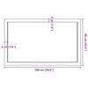vidaXL Comptoir de salle de bain marron 100x60x(2-4) cm bois trait&eacute;