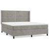 vidaXL Sommier &agrave; lattes de lit et matelas Gris clair 180x200cm Velours