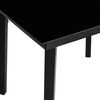vidaXL Ensemble &agrave; manger de jardin et coussins 5 pcs noir rotin verre