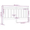 vidaXL T&ecirc;te de lit Blanc 186x4x100 cm Bois massif de pin