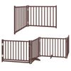 vidaXL Barri&egrave;re pour chien porte pliable 10 panneaux bois de peuplier