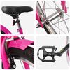vidaXL V&eacute;lo pour Enfants 18 Pouces pour les 5-7 ans Rose fonc&eacute;