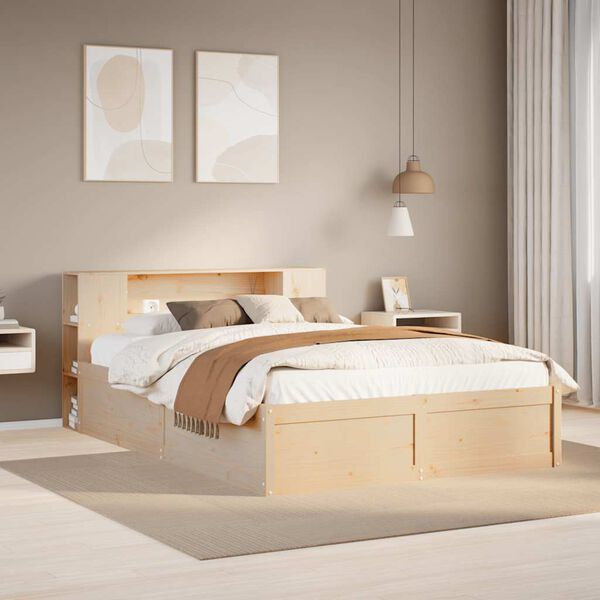vidaXL Cadre de lit sans matelas 140x200 cm bois massif de pin