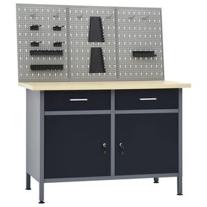 vidaXL &Eacute;tabli avec 3 panneaux muraux