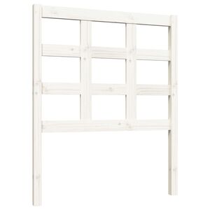 vidaXL T&ecirc;te de lit Blanc 80,5x4x100 cm Bois massif de pin