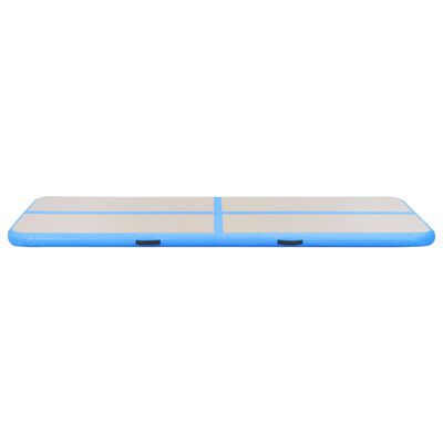 vidaXL Tapis gonflable de gymnastique avec pompe 600x100x10cm PVC Bleu