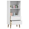 vidaXL Biblioth&egrave;que MOLDE Blanc 60x35x133,5 cm Bois massif de pin
