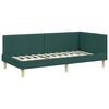 vidaXL Cadre de lit d'angle avec t&ecirc;te de lit Vert fonc&eacute; 80 cm x 200 cm