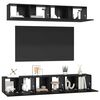 vidaXL Ensemble meuble TV 5 pcs Ch&ecirc;ne noir Bois d'ing&eacute;nierie