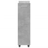 vidaXL Armoire avec roues gris b&eacute;ton 60x22x79 cm bois d'ing&eacute;nierie
