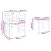 vidaXL Ensemble de salon Rose de jardin 3 pcs Bois d'Acacia Massif