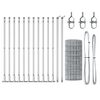 vidaXL Cl&ocirc;ture avec poteau Argent&eacute; 0,4 x 25 m Acier
