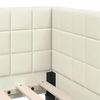 vidaXL Cadre de lit d'angle Cr&egrave;me 80 cm x 200 cm Velours