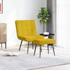 vidaXL Chaise de relaxation avec tabouret jaune velours