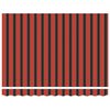vidaXL Auvent R&eacute;tractable Rouge et Noir 300 x 250 cm Tissu et M&eacute;tal