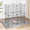 vidaXL Cage animaux de compagnie à 12 panneaux et porte Noir 35x35 cm