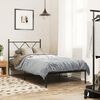 vidaXL Cadre de lit m&eacute;tal sans matelas avec t&ecirc;te de lit noir 90x200 cm