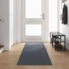 vidaXL Tapis Couloir Gris 80 x 400 cm tissu