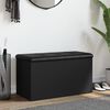 vidaXL Banc de rangement noir 82x42x45 cm bois d'ing&eacute;nierie