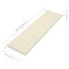 vidaXL Banc de jardin avec coussin cr&egrave;me 175 cm Bois de teck massif