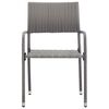vidaXL Ensemble &agrave; manger de jardin 5 pcs Gris R&eacute;sine tress&eacute;e