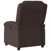 vidaXL Fauteuil inclinable électrique Marron foncé Tissu