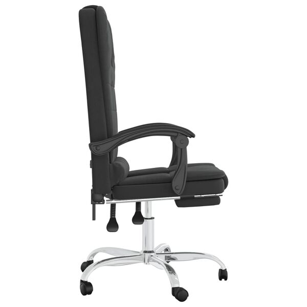 vidaXL Fauteuil de massage inclinable de bureau Noir Similicuir